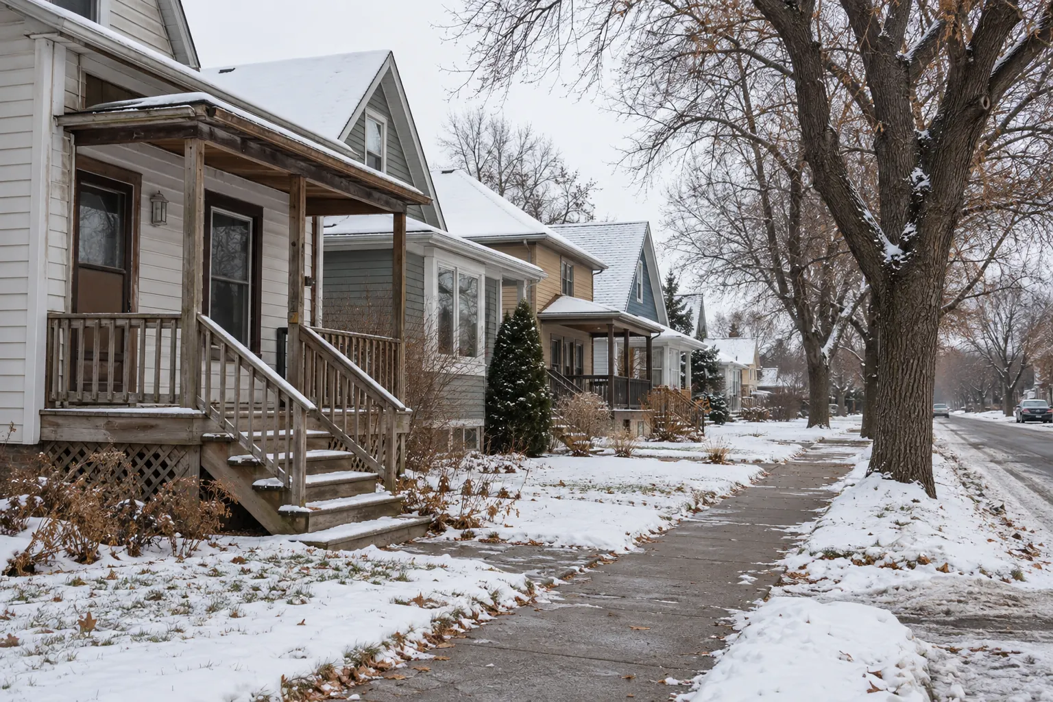 Residential prairie street in Regina